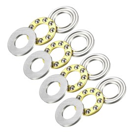 Kozelo 4pcs F8-16M Thrust Ball Bearings [8mm x 16mm x 5mm] Chrome Steel Miniature Thrust Bearings with Washers for Machine Tools