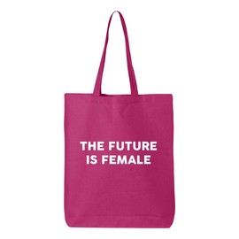 Tees & Tails Future Is Female Canvas Multipurpose Tote Bag Reusable All-Natural Gift Bag With Gusset (1 Count)