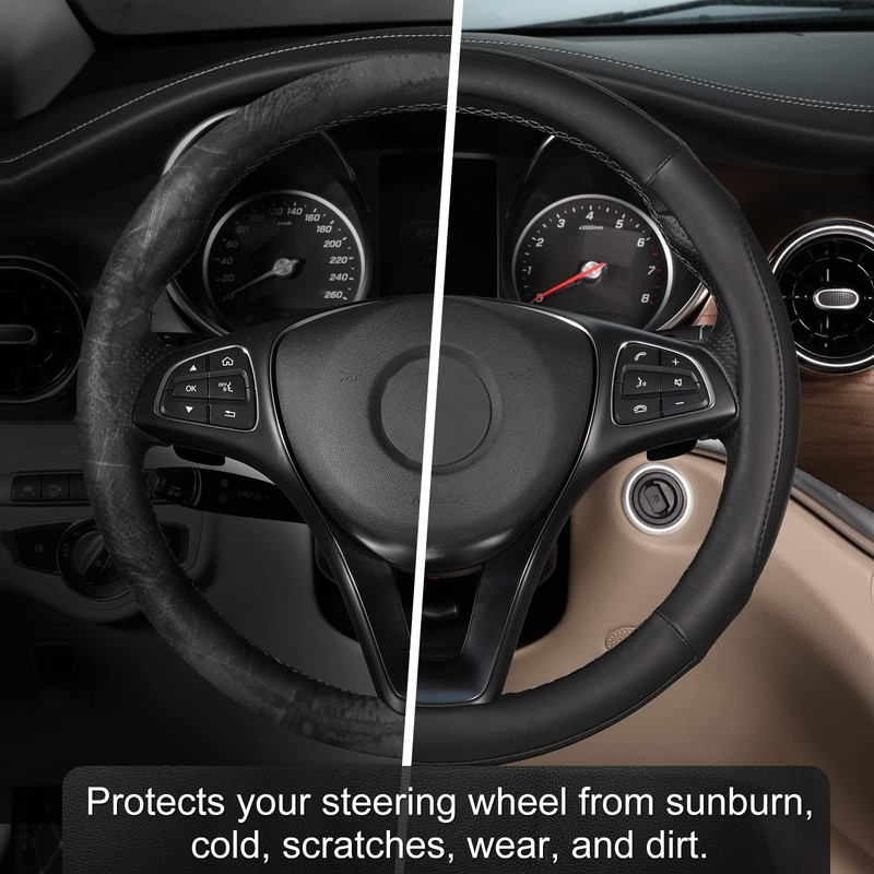SEG Direct Car Steering Wheel Cover for Medium Standard Size