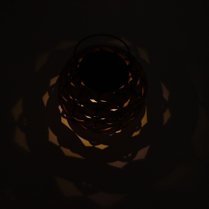 Outdoor Solar Lantern LED Waterproof Hollowed Rattan Ball Solar Hanging