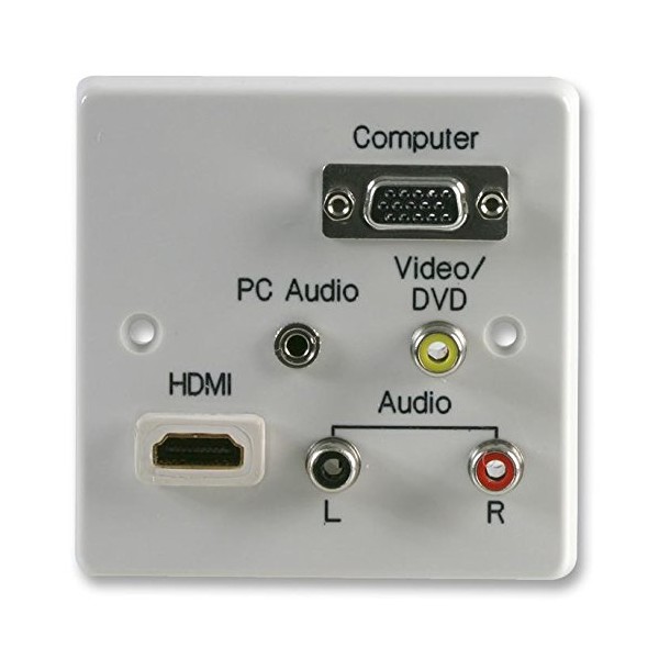 AV Wall Plate+VGA+HDMI, Audio Visual Wall Plates and Floor Boxes