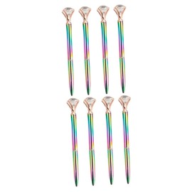 Operitacx 8pcs Creative Metal Ballpoint Pens Glass Diamonds Smooth Writing Stationery for Students and Office Workers Portable Design for School and Business Use