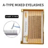 Fishtail Eyelash Extensions Mix Length Single Cluster Fans Eyelashes Fashion