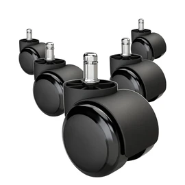 Office Chair Wheels Brozigo Chair Wheels Replacement 5-Pack, Office Chair Casters Heavy Duty Replacement for Hardwood Floors and Carpet, 2 inch Fits 99%, Black