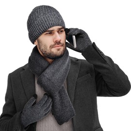 Wisolt Christmas Gifts for Men & Women - 3 Set Socks, Gloves, Beanie Hat, Scarf & Ear Muffs