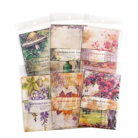 MAFELOE Scrapbook Supplies for Decorative Paper Aesthetic, Art Collage Album and Card Making, Junk Journal Kit Handmade Scrapbook Paper Craft, 6 Packs, 30 Pieces Each - Woodland Adventure Series