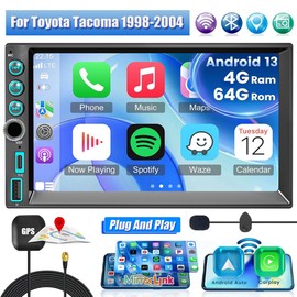 YuanTing 4+64GB For Toyota Tacoma 1998-2004 CarPlay Android 13 Car Stereo Radio WiFi GPS