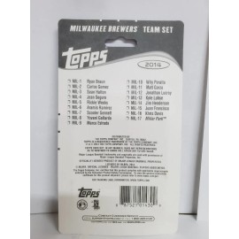 2014 Topps Baseball Milwaukee BREWERS Team Set Blister Pack 17 cards