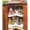 Hardware Resources PLSK228 Kidney Plastic Lazy Susan Set, White