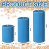 Conelist Ribbed Pillar Candles Set of 3, Width 3" High