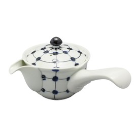 Hasamiyaki 04-069 Fukuho Kiln Point Lattice Teapot (With Ami)