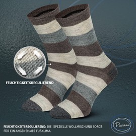 2 Pairs of Alpaca Socks – Warm Wool Socks for Men and Women – Breathable Socks, Made of Fine Wool - Natural brown, size: 43-46