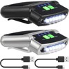 Mudder 2 Pieces LED Clip on Cap Lights USB Rechargeable