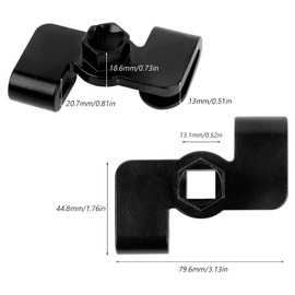 Rybtd Wrench Extension for 1/2 Inch Drive or and 21 mm Hex Wrench, 1/2 Inch Extension Universal Wrench Extender Adapter Extension Wrench for Screwdrivers