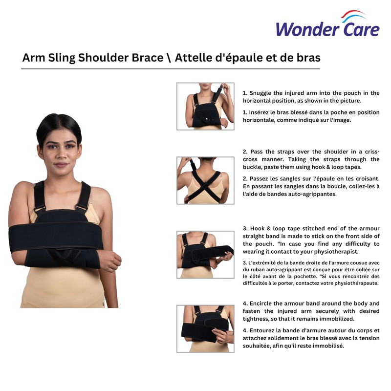 Wonder Care Arm Sling Shoulder Brace Fully Adjustable Rotator Cuff