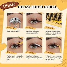 Kit De Extensiones De Pestañas Efecto Manga Quewel Lash Kit                                                                                           