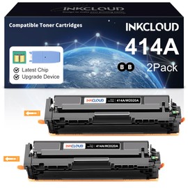 414A Toner Cartridges with Chip and Upgrade Device Compatible Toner Cartridge for HP 414A 414X W2020A Work with HP Color Pro MFP M479fdw M479fdn M454dw M454dn Printer Ink (2 Black)
