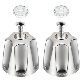 Enhon Faucet Handles, 2 Piece Hot and Cold Faucet Knobs Compatible with Price Pfister Verve Tub Shower, Include 2 Faucet Handles and 2 Screws for Remodeling Trim (Brushed Nickel)