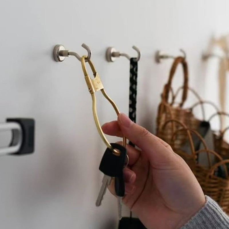 RUILILANG 6 Pack Strong Magnet Hooks, Heavy Duty Strong Magnetic
