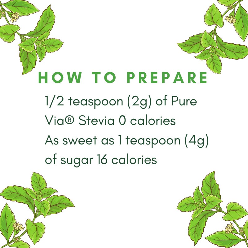 Pure Via Stevia Leaf Zero Calories Sweetener 250g - Natural,