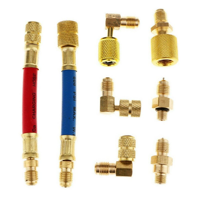 Riloer 8x A/C R12 R134A Air Conditioning Cooling Connection Adapter