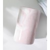 Kelake Ceramic Rustic Pink Marble Bathroom Tumbler Cup for Mouthwash