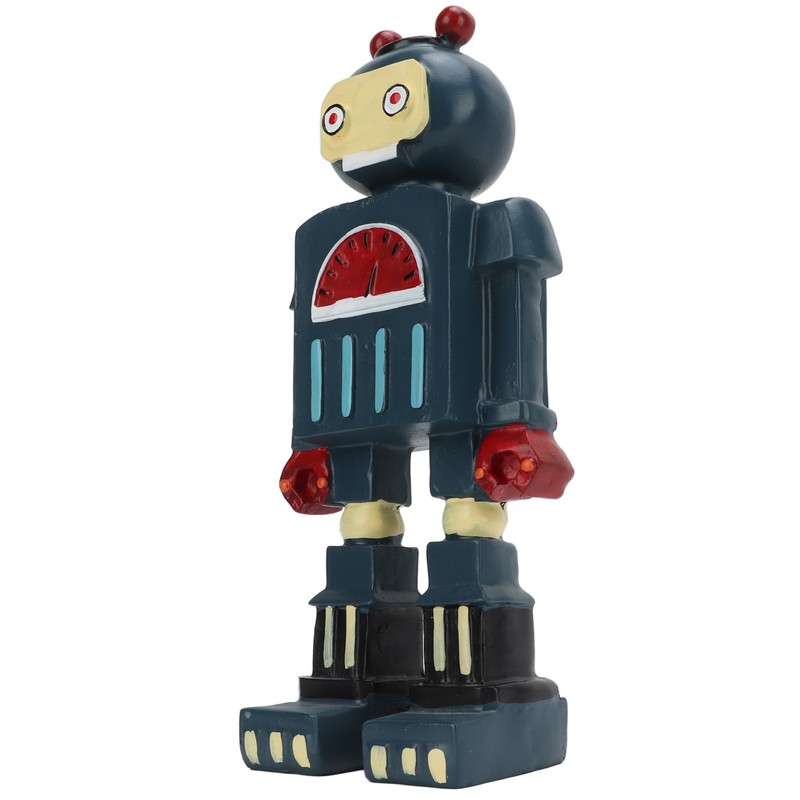 Blue Retro Robot Classic Anti Aging Robot Figurine Elaborately Crafted
