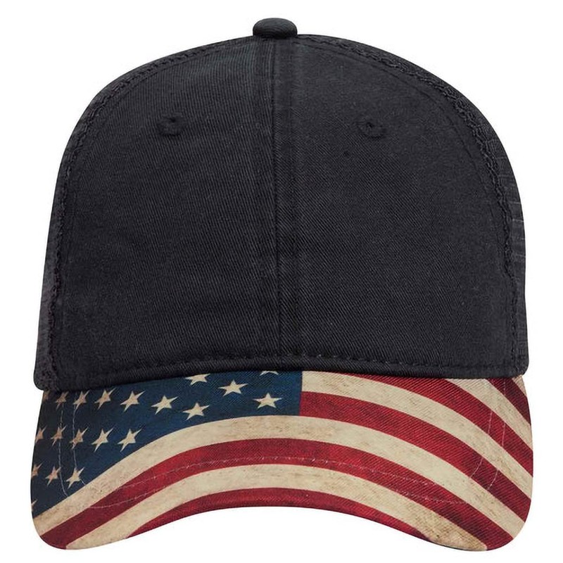 Ashen Fane 6 Panel US Flag Garment Washed Cotton Twill