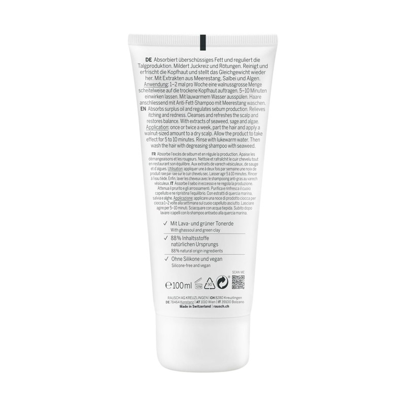 RAUSCH Degreasing scalp treatment with seaweed 100ml -Healing Mask for