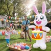 OurWarm 8FT Easter Inflatables Outdoor Decorations, Drumming Inflatable Easter Bunny