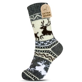 Angora Wool Socks - Machine Washable Dry-Foot Fuzzy Warm Breathable Soft Unisex Indoor/Outdoor Socks for Women and Men - Viola