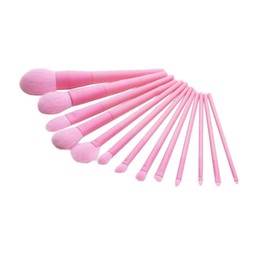 DHAEY Brocha de Maquillaje Pincel de Maquillaje Rosa de 13 Piezas Pincel de Sombra de Ojos de Fibra sintética no irritante Belleza                    