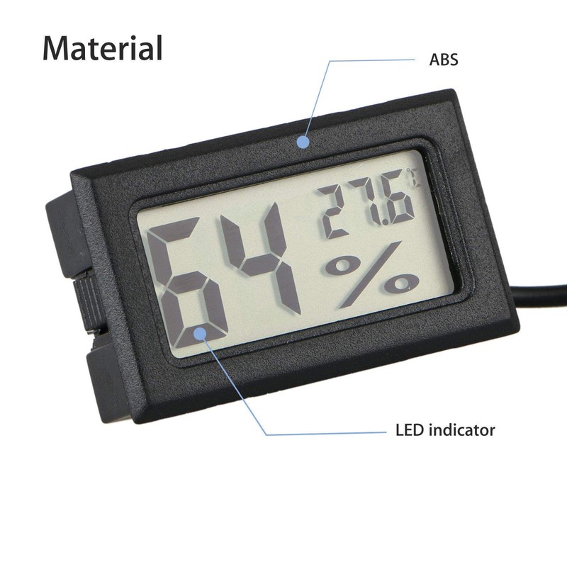 Digital Thermometer Hygrometer,INRIGOROUS Pack of 2 hygrometer thermometer Mini Probe