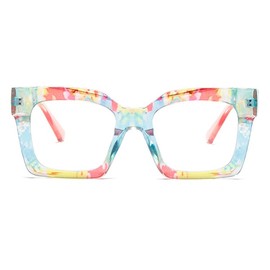 bullabulling Oprah Style Square Reading Glasses Blue Light Blocking for Women Men Ladies Summer Readers (1c, 1.75, x)