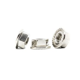 M6 Hexagon nut with serrated flange A4 Marine Grade (Pack of 20)