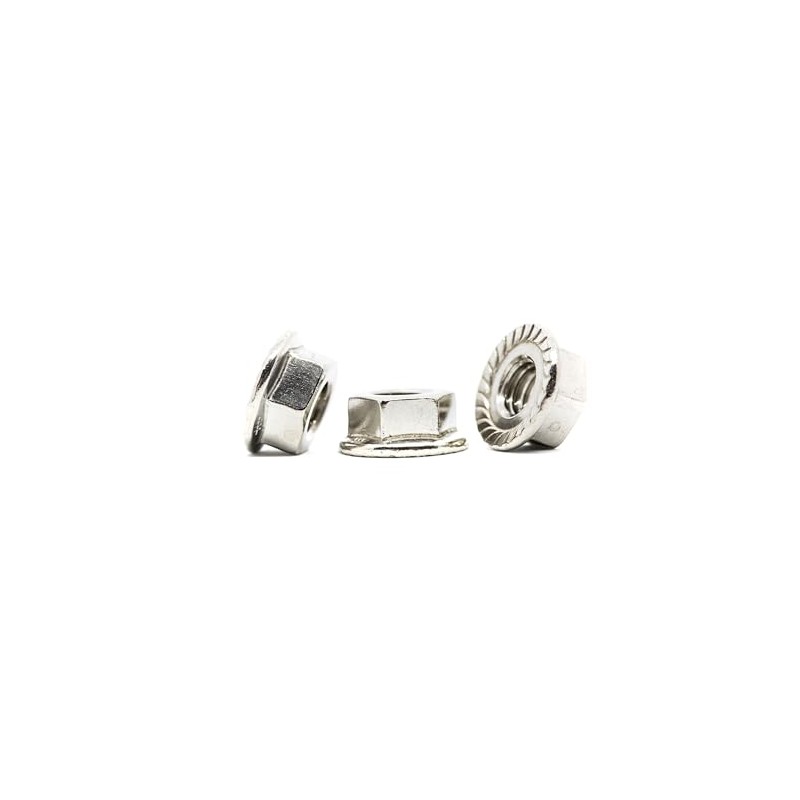 M6 Hexagon nut with serrated flange A4 Marine Grade (Pack