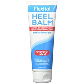 Flexitol Tubo de bálsamo para el talón de 4 onzas (paquete de 2), rica crema hidratante y exfoliante para pies. Alivio rápido de la piel áspera, seca 