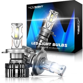 NOVSIGHT LED Headlight, H4 hi/lo 30,000 lm (15000 lm*2), Compatible with 12 V Cars, 140W (70 W x 2), 6500k DC, 9V-32V, For Cars, Motorcycles, IP68, Ultra Brightness, Explosion, High Performance Bulb, Pack of 2