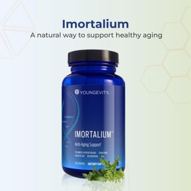 Youngevity Imortalium® - Anti-Aging Telomere Health, Fucoxanthin, Carotenoid Blend, Fucoidan Blend, MSM, Glutathione, Skin Rejuvinating Blend + 12 Whole Foods 120 Tablets (Pack of 1)