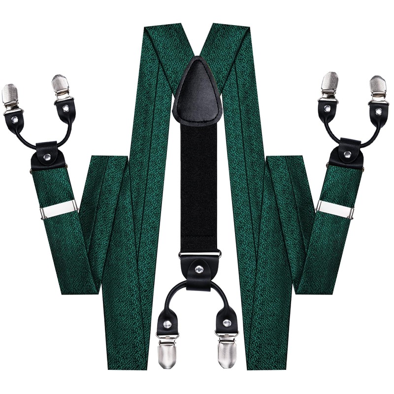 Dubulle Mens Clips Suspenders and Pretied Bowtie Set Y Shape