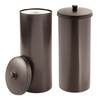 iDesign Freestanding Bathroom Toilet Paper Storage Holder with Lid for