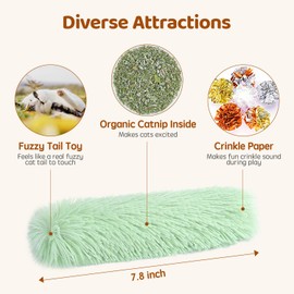 Potaroma Potaroma Cat Toys Pillows, 3 Pack, Soft and Durable Crinkle Sound with Catnip Inside, Interactive Indoor Kitten Kicker, Promotes Kitty Exercise