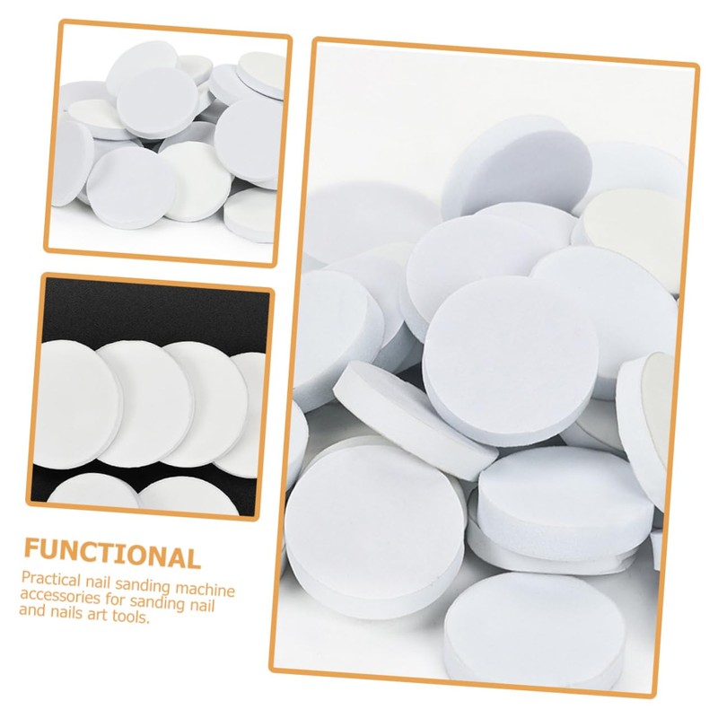 Healvian 50pcs Nail Buffing Discs Nail Buffer Pads for Manicure