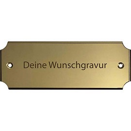 Rectangular Brass Sign with Engraving