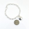 Sterling Silver Puff Heart Bracelet