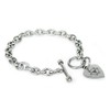 Tioneer Stainless Steel Tribal Barbed Wire Biohazard Symbols Heart Charm,