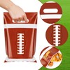 50 Pieces Football Gift Bags with Handle, Plastic Treat Candy