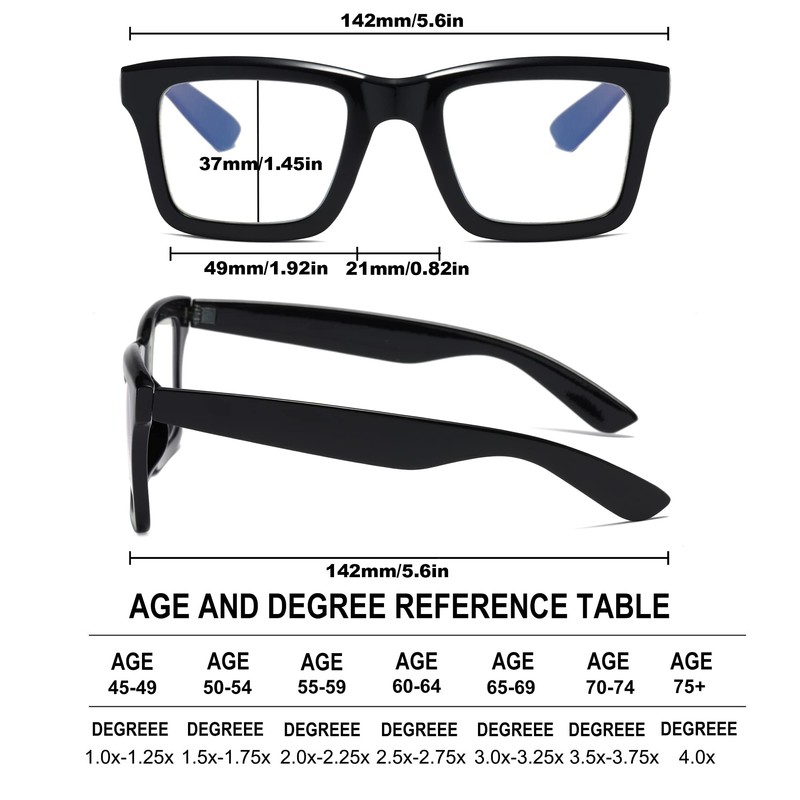 ZXYOO 4 Pack Oprah Style Reading Glasses for Women Men