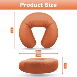 HOINCO Massage Face Cradle Cushion，Universal Headrest Face Rest Neck Head Cushion for Massage Chairs Spa Bed.(Coffee)