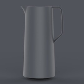 Emsa N41701 Motiva Thermal Jug, 1 Litre, Quick Press Closure, 12 Hours Hot, 24 Hours Cold, Glass Flask, Made in Germany, Nordic Design, Anthracite